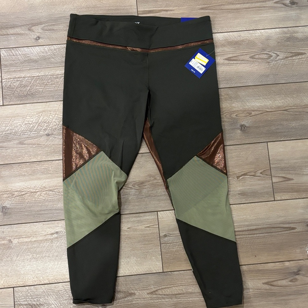 Joylab Stylish army green  and Brown Colorblock Leggings